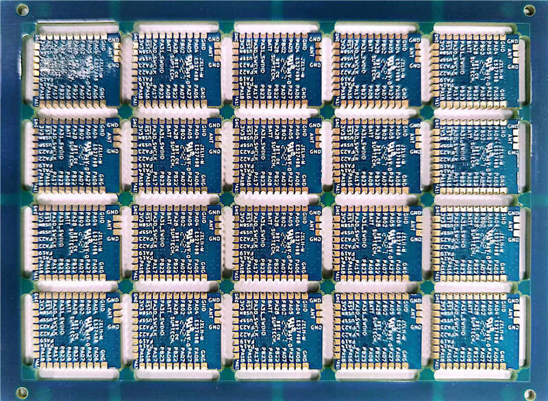 Four layer immersion gold process half hole PCB