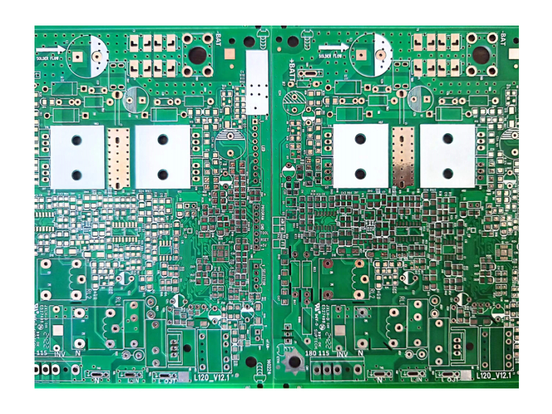 Double sided 2OZ copper thick lead-free tin sprayed PCB