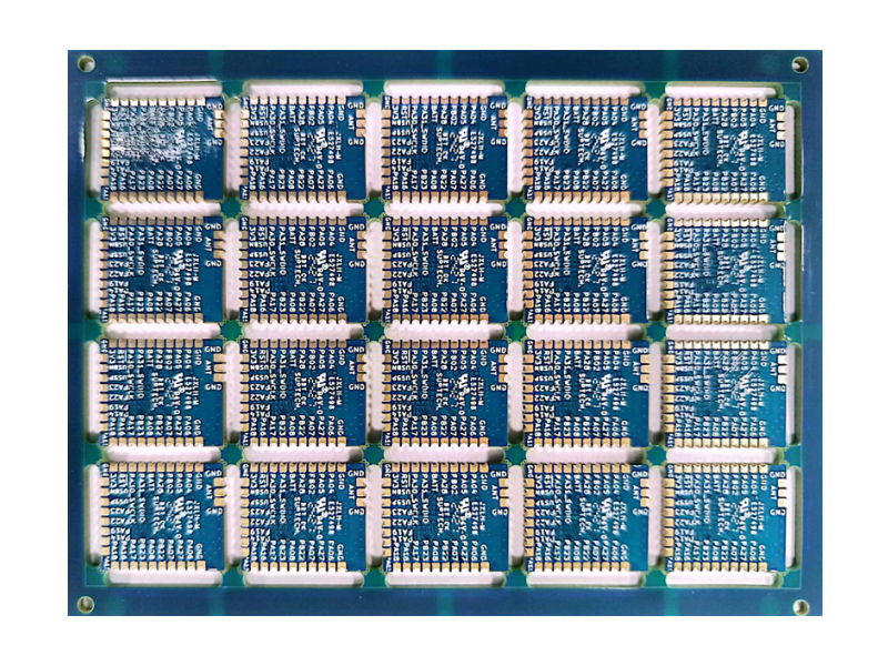 Four layer immersion gold process half hole PCB